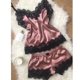 thumbnail image 2 of Pijama de mujer, traje de moda con cuello en V, picardías de satén elástico, lencería Sexy de encaje, pijama con lazo, conjunto de pantalones cortos para dormir, ropa de dormir nueva xuanjing  unisex, 2 of 2