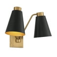 thumbnail image 5 of Trade Winds Maya 2-Light Wall Sconce in Matte Black with Natural Brass, 5 of 6