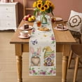 thumbnail image 2 of Easter Gnomes Table Runner 120 Inches, Spring Floral Colorful Eggs Leaves Beige Bed Runner Dresser Scarves Tabletop for Indoor Outdoor Parties/Ceremony/Banquet, 13"x 120", 2 of 8