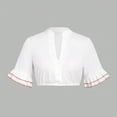 thumbnail image 4 of Sexlip Women's Flared Sleeve Cropped Crop Top Unique Design Lightweight Material Daily Casual Wear Orange XXL, 4 of 8