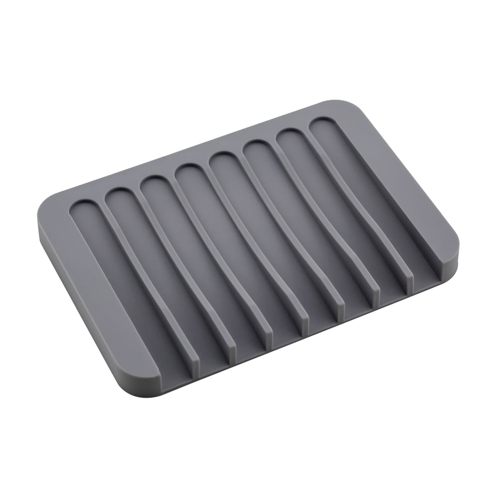 Bathroom Kitchen Silicone Soap Dish Holder Rack Tray Plate Saver Best Esdtu L7F1 