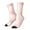White, variant on Pink Marble Crew Socks for Men & Women, Breathable Casual Athletic Ankle Socks
