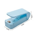 thumbnail image 4 of Portable Mini Heat Bag Sealer with Built-in Cutter, Handheld Plastic Food Bag Sealer for Snack Storage, Airtight Sealing, Blue, 20 x 9 x 8 cm, Battery Powered, 4 of 6