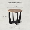 thumbnail image 6 of COZAYH Rustic Farmhouse End Table with Storage Shelf, French Country Accent Side Table for Family, Dinning or Living Room, Small Spaces, Modern, Round, 6 of 7