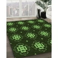 thumbnail image 3 of Ahgly Company Machine Washable Indoor Rectangle Transitional Dark Lime Green Area Rugs, 2' x 5', 3 of 7