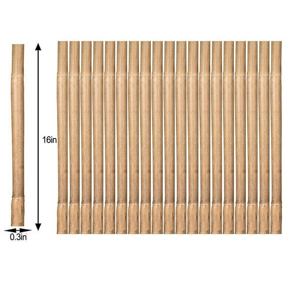 20Pcs Bamboo Plant Support Stakes 16/18/8/12In Plant Support For Vines Climbers Vegetables Plants Garden Supplies