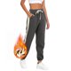 thumbnail image 4 of Gibobby Pantalones mujer moda Pantalones casuales estampados a la moda para mujer, pantalones deportivos(Gris oscuro,M), 4 of 5