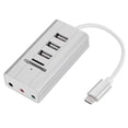 thumbnail image 1 of Tarjeta De Sonido De Audio Externa Todo En Uno Adaptador De Lector De Tarjetas Hub Interfaz De Audio (Tipo-C Plata) Cateissary EL006917-00, 1 of 6