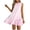 Pink, variant on Women's Spring Summer Trendy Ombre Ruffle Hem Sleeveless Shift Dress Women's Casual Fashion Not Positioned Printed Women's Dress Side Pleated Round Neck Sleeveless Dress