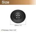 thumbnail image 2 of Uxcell 50Pack Wooden Buttons 38mm 4 Hole Round Wood Sewing Button Craft, Black, 2 of 4