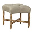 thumbnail image 2 of Cape Town Bobbin Turned Occasional Stool, Linen Upholstery, 2 of 4
