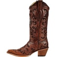 thumbnail image 3 of CORRAL Women's Burnished Goatskin Crystal Heart Cowgirl Boot Pointed Toe Cognac 8 M US, 3 of 7