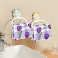 thumbnail image 6 of 6 Pieces of Kitchen Towels Ultra Soft Absorbent Quick Drying Dish Cloths 11×11inch Cute Cartoon Purple Tulips, 6 of 9