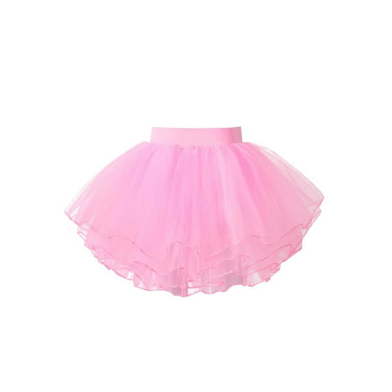 YEAHDOR Girls Ballet Tutu Skirt Little Girls Solid Color Mesh Dance Skirt,Sizes 1-16
