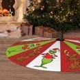 thumbnail image 4 of Grinch Decor Grinch Christmas Decorations Bathroom Grinch Christmas Decorations Christmas Tree Skirt, Red & Green Merry Christmas Tree Skirt Collar, Soft Xmas Holiday Decoration, 4 of 4