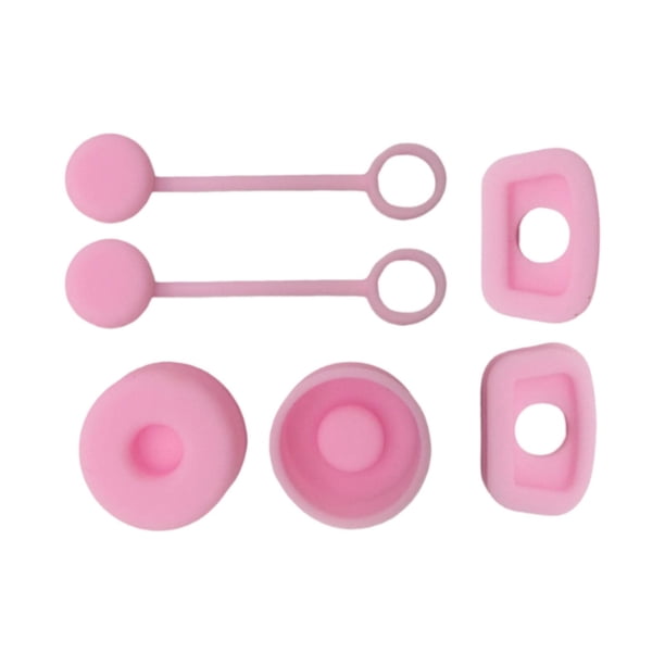 Tapa para pajita de vaso, tapón antiderrames, sellador portátil, reutilizable, tapa para pajita Rosa