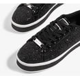 thumbnail image 6 of LUCKY STEP Platform Sparkly Fashion Sneakers Glitter Casual Shoes,Black,Womens, 6 of 10