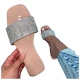 thumbnail image 4 of Zapatillas de punta abierta con diamantes de imitación para mujer, sandalias cómodas, sandalias informales cómodas para la playa Wmkox8yii  hj789, 4 of 4