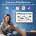 thumbnail image 4 of Apolosign 21.5-inch Smart Digital Calendar & Home Hub - Dual-Mode Family Wall Planner, One-Touch Privacy Photo Shield, Auto-Sync Google/iCloud, Meal & Chore Tracker, Message Board,Brown, 4 of 19