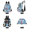 thumbnail image 4 of FORMRS Mini Backpack Purse for Women Quilted Travel Daypack Casual Shoulder Bag, Green Sailboats, 4 of 7
