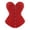 Red, variant on Glitter Corset Tops for Women Lace Up Push Up Boned Overbust Bustier Wedding Waist Cincher