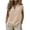 Beige, variant on Women's V-Neck Tee Shirt New Women's Linen V Neck T-Shirt, Lace Patchwork Pullover Cop Sleeve Tops, Summer Lightweight Loose Fits Casual Tops