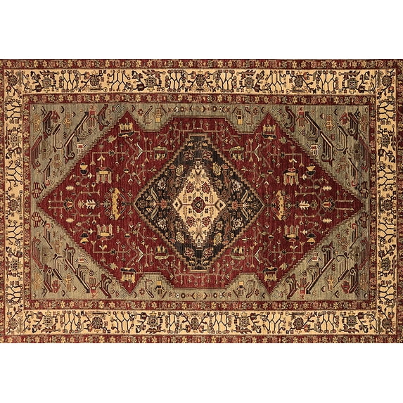 Ahgly Company Indoor Rectangle Persian Brown Traditional Area Rugs, 8' x 10'