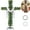 Lights/Scarves/Rattan Ring, variant on DAMAI Cross Christmas Tree, 6 Ft Pre-Lit Artificial Pine Cross With Warm White LED Lights, White Scarves and Wooden Rattan Ring, Foldable Cross Christmas Tree Ornaments (Lights/Scarves/Rattan Ring)