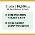 thumbnail image 3 of Nature's Bounty Biotin 10,000 mcg, Rapid Release Softgels 120 ea, 3 of 3