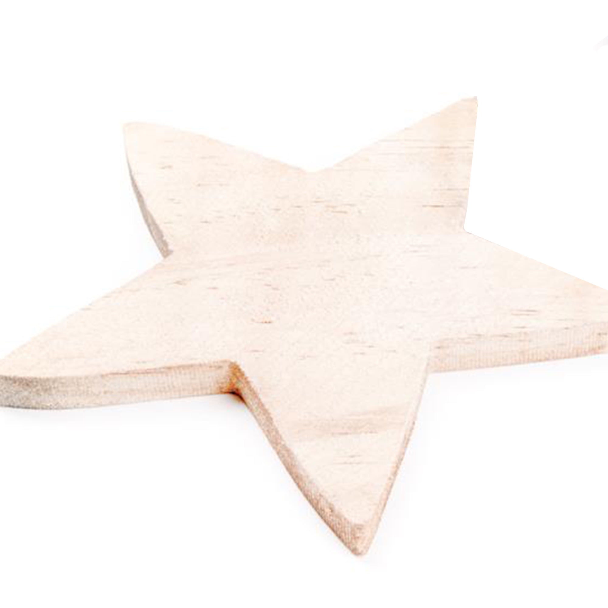 Hello Hobby Unfinished Wood Star Shapes, 6-Pack