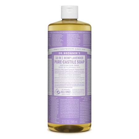 Dr. Bronner's Lavender Pure-Castile Liquid Soap - 32 (Best Castile Soap For Hair)