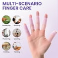 thumbnail image 5 of Kimihome 20 PCS Gel Finger Sleeve Protectors - Silicone Finger Sleeves with Lavender Extract - Finger Cots Bandages Provide Relief for Finger Cracking, Corns, Blisters and Calluses Protect (Purple), 5 of 7
