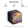 thumbnail image 4 of Balery Purple Flower Lazy Cat Porta Pañuelos de Cuero con Estampado – Funda Moderna Cuadrada para Caja de Pañuelos, Dispensador 5x5x5'', 4 of 7
