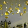 thumbnail image 4 of Cheerland Gold Star Crescent Moon Lantern Garland for Islamic Ramadan Party Decor, 16 Pcs, 4 of 8