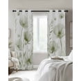 thumbnail image 3 of Sage Green Floral Blackout Curtains 84 Inches Long for Bedroom, Botanical Flower Plant Herb Watercolor Thermal Insulated Room Darkening Black Out Window Curtain Panels Grommet Drapes for Living Room, 3 of 8