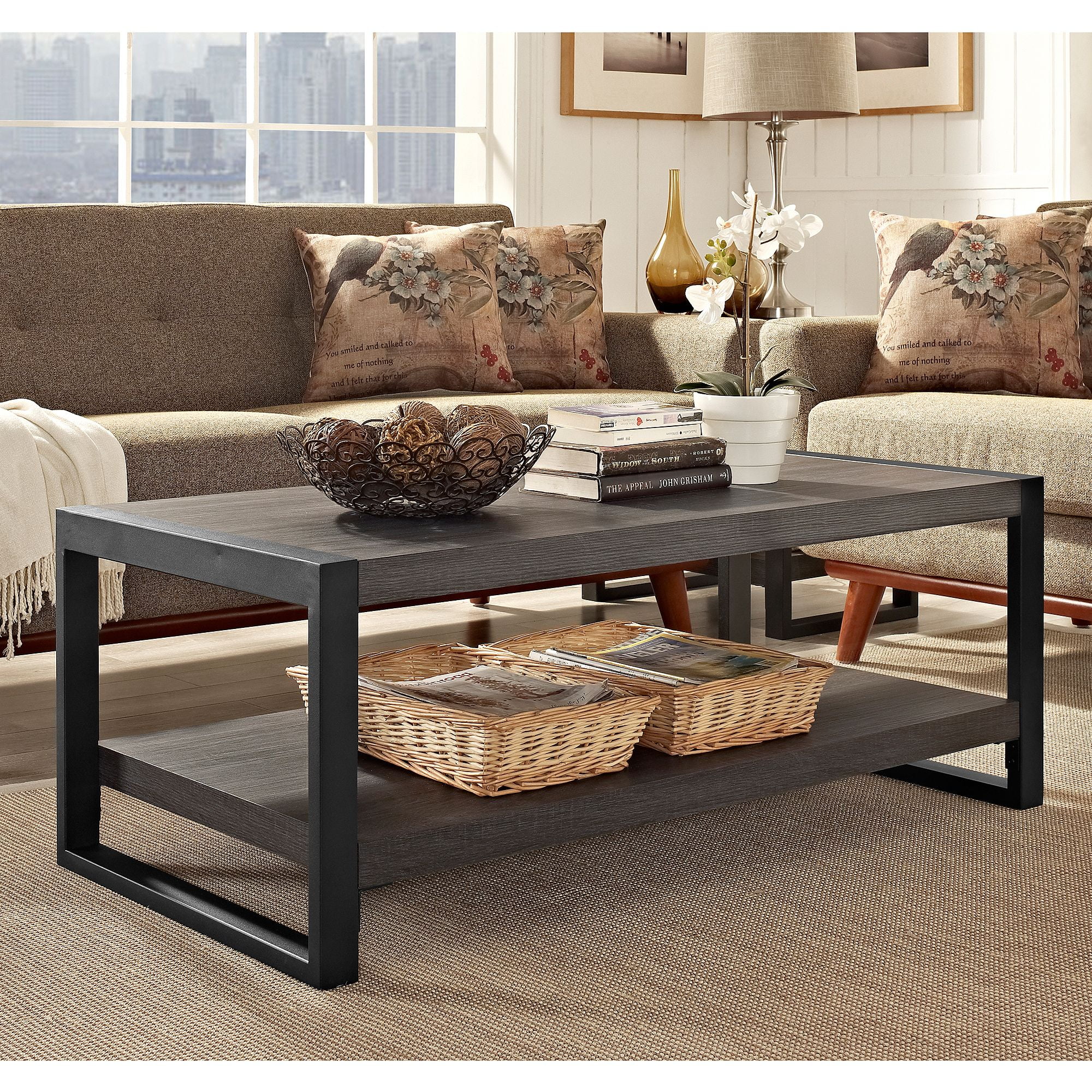 Apartment AH City Grove 48 Industrial Coffee Table Charcoal