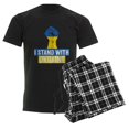 thumbnail image 6 of CafePress - I Stand With Ukraine Pajamas - Men's Dark Loose Fit Cotton Pajama Set, 6 of 7
