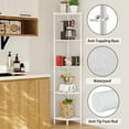 thumbnail image 3 of SUNMORY 65" Corner Shelf Stand, 5-Tier Industrial Corner Shelves, Wall Corner Bookshelf, Display Shelf Tall Shelf Plant Stand for Bedroom, Bathroom, Living Room, Corridor, 3 of 7