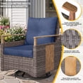 thumbnail image 6 of NestNook 6-Piece Outdoor Conversation Set with 2 Swivel Rocker Chairs, 3-Seat Sofa, 2 Ottomans, Aluminum Coffee Table for Porch, Deck, Backyard, 6 of 10