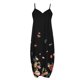 thumbnail image 3 of ICHUANYI Clearance Women's Summer Comfortable Fashion Casual Sleeveless V-Neck Printed Slim Dress(Black, M) ICHUANYI WER2023081010847, 3 of 4