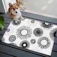 thumbnail image 5 of Geometric Black Bathroom Rug Washable 2x3 Entryway Rug Non Slip Abstract Grey White Boho Circle Dot Front Door Mat Low Pile Indoor Doormat Throw Floor Carpet for Kitchen Bedroom Entrance, 5 of 8