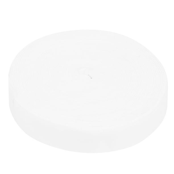Slatcetga 10M Fibra de poliéster Absorción del sudor Cinta antideslizante para agarre de raqueta de bádminton Transpirable Sensación suave de la mano Banda para el sudor para bate de tenis (blanco)