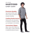 thumbnail image 5 of Chef Works Men's Hartford Chef Coat, Grey, XX-Large, 5 of 6