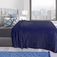 thumbnail image 4 of Cobertor Ligero Matrimonial Elefantito Color Azul Marino Liso Ultrasuave, 4 of 7