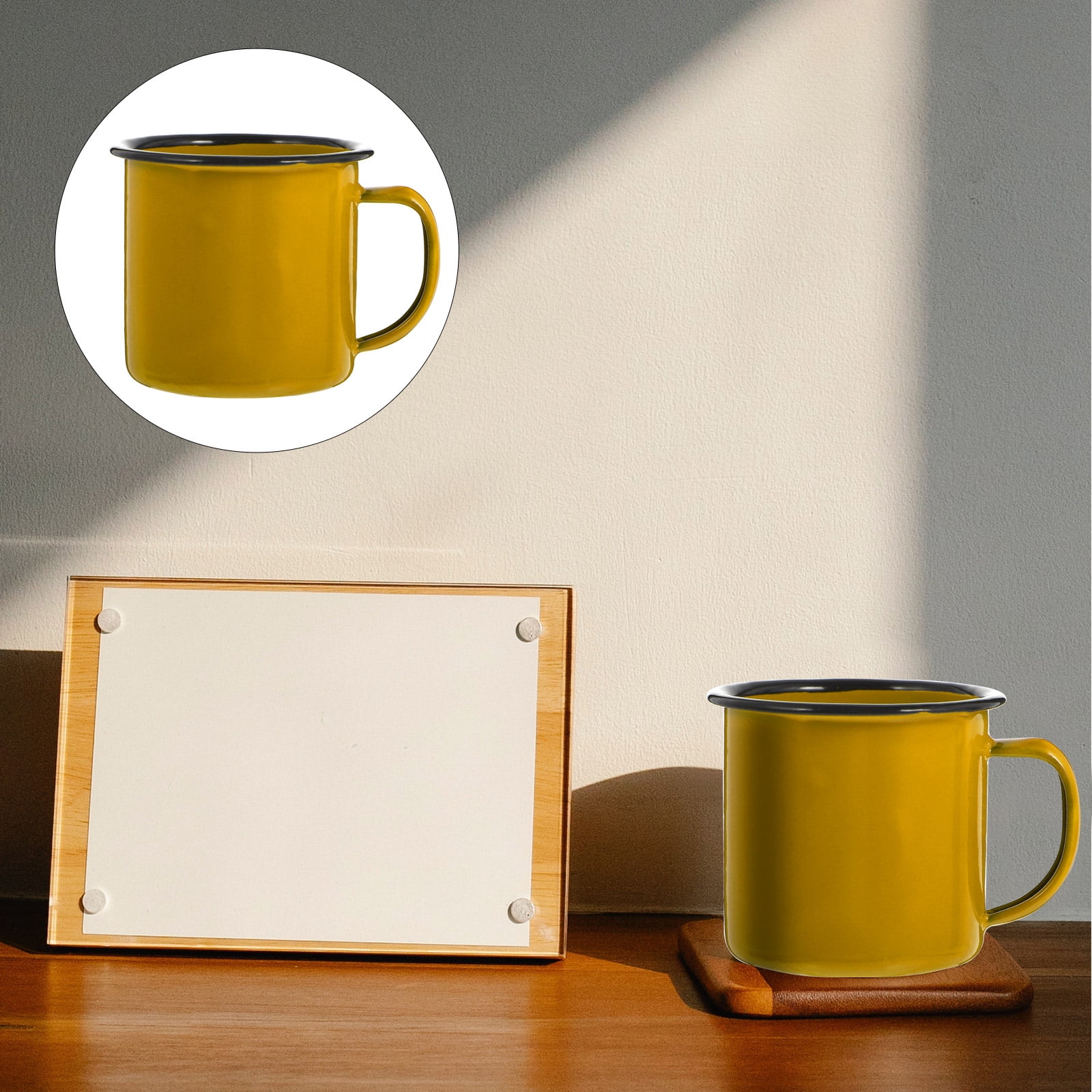 WASHWEPE Fun Metal Coffee Mug Iron Easy to Clean Tableware for Friends Coffee 1Set