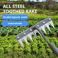 thumbnail image 5 of KRONDO 5/6/7/8 Teeth thickened steel Garden Weeding Rake, 2025 Upgraded Detachable Rake for Gardening And Weeding, Lawn Leveling Rakes, Heavy Duty Iron Rakes Garden Rakes Garden Weeding Tools, 5 of 8