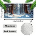 thumbnail image 2 of 1 Pcs 2D Flat License Plate Covers & Frames, Snowy Redwood For Decorative Front, Waterproof For Decoration Aluminum License Plate Covers & Frames Cover For Men Women, 12" X 6", 2 of 7