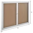 thumbnail image 6 of Global Industrial 2 Door Enclosed Cork Bulletin Board, 60"W x 36"H, 6 of 6