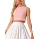 thumbnail image 4 of INSPIRAR CHIC Blusa sin mangas para mujer Vintage Verano Gingham Tops XL Rosa, 4 of 5