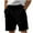 Black, variant on KIHOUT Men's Corduroy Casual Shorts - 98% Cotton 2% Spandex, Button-Zipper Fly, Elastic Waist, Side Pockets for Spring, Summer, Daily and Casual Wear